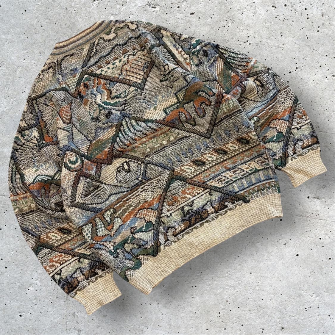 [L] COLLEGE 컬리지 패턴 니트 가디건 C501 상품이미지2