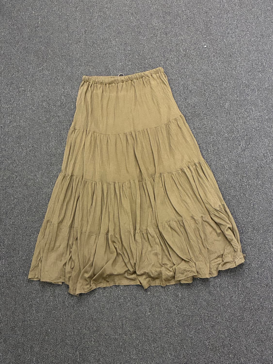 M)Japanese vintage 여성 에스닉 갈색 롱 스커트 상품이미지6