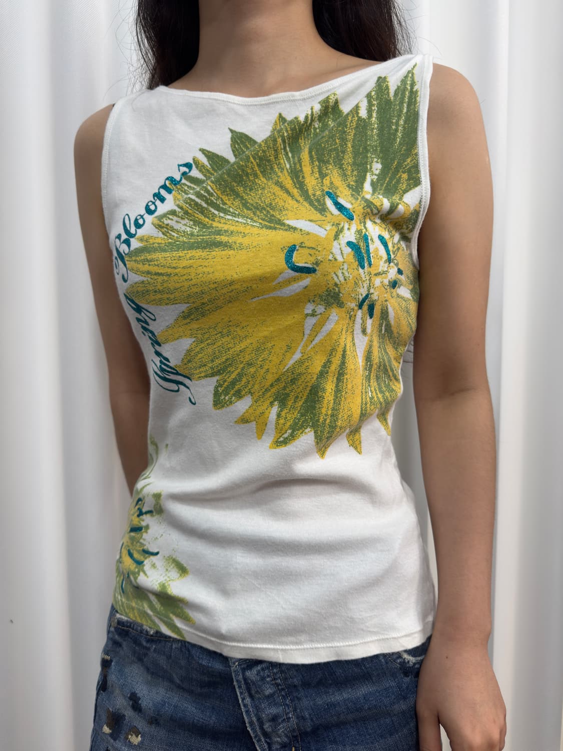 benntton printing sleeveless 상품이미지3