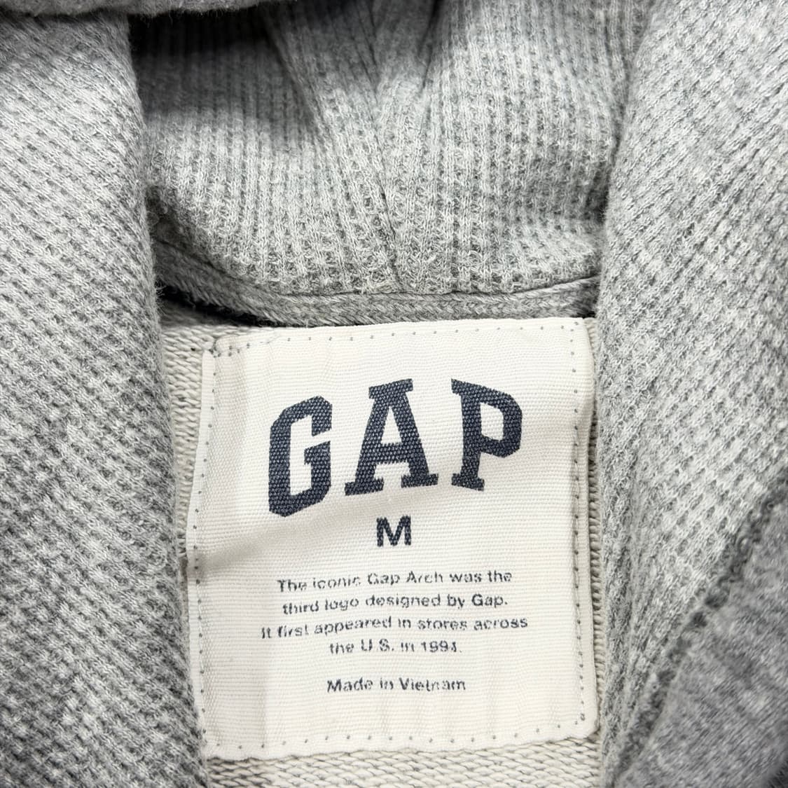 GAP 빈티지 스펠로고 성조기 후드티 그레이 M 상품이미지4