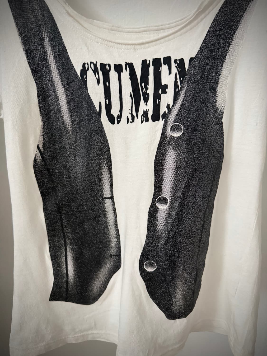 Vintage vest print t-shirt 상품이미지3