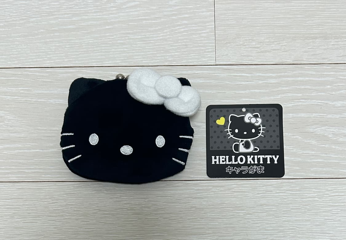 헬로키티 가마구치 동전 지갑 블랙 검정 상품이미지1