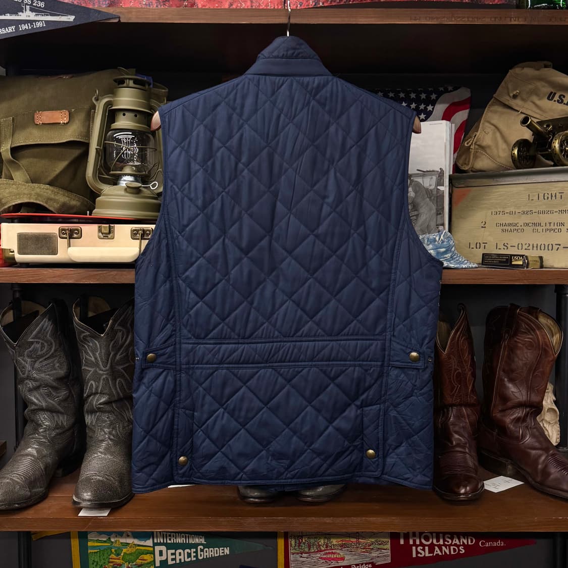 폴로 랄프로렌 신형 라벨 넥 버클 클래식 퀼팅 베스트 퀄팅 상품이미지2