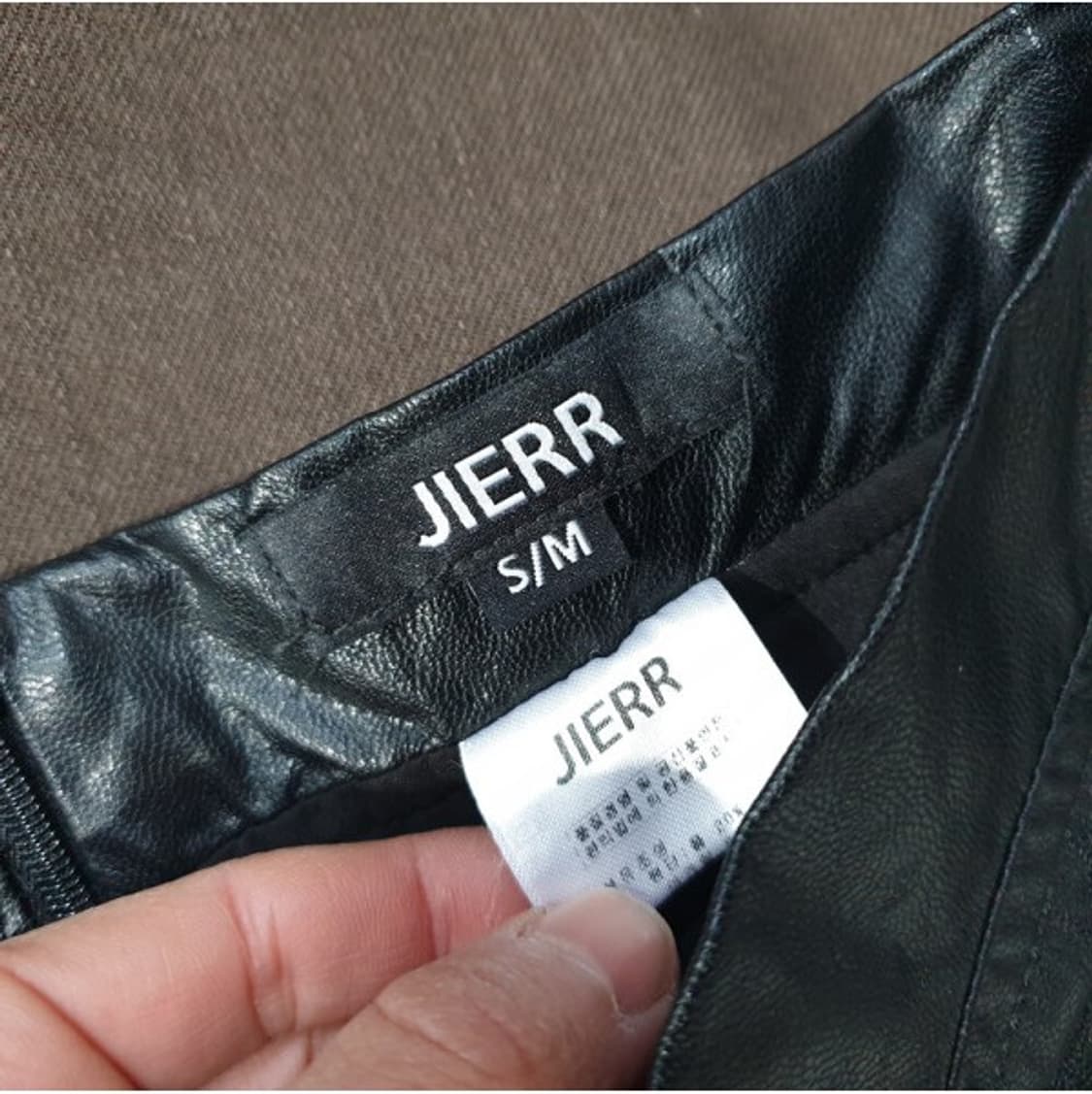 JIERR 지에르 페이크 레더 스커트 S 상품이미지5