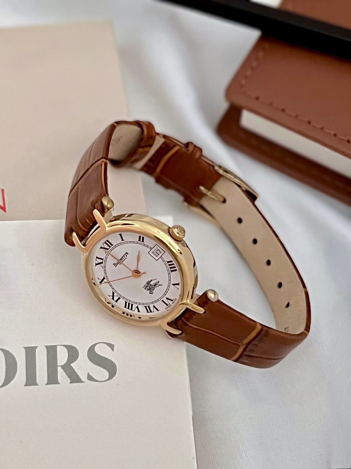 버버리 골드 라운드 여성시계 상품이미지6