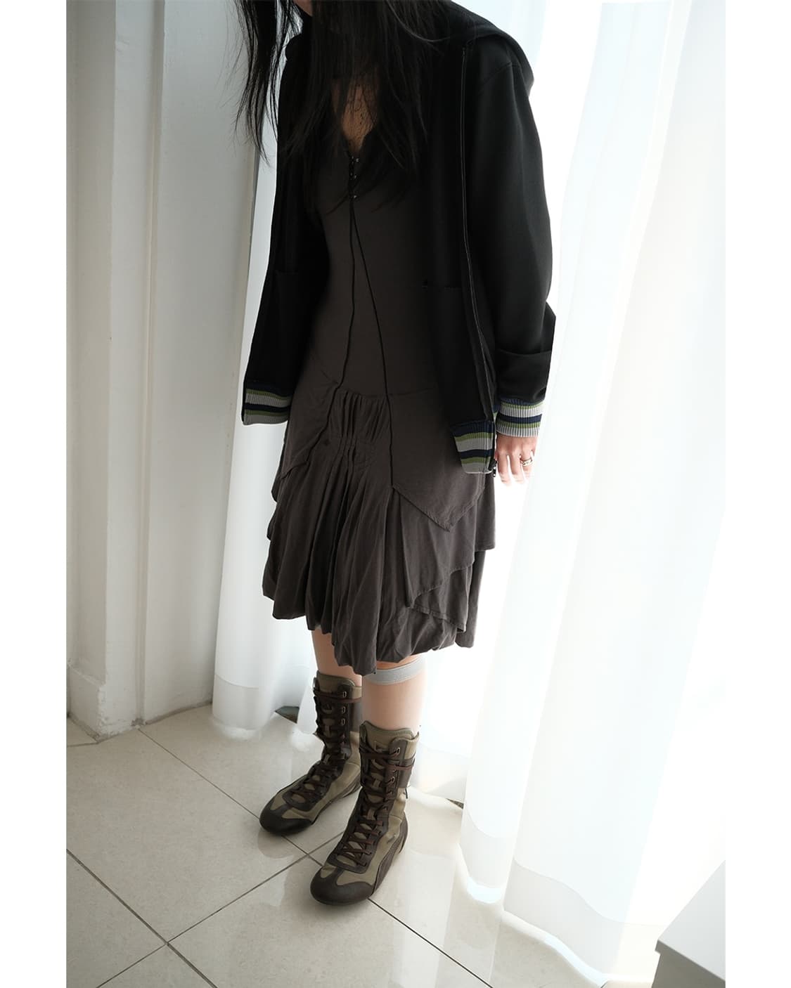 Mesh hood zip-up 상품이미지9