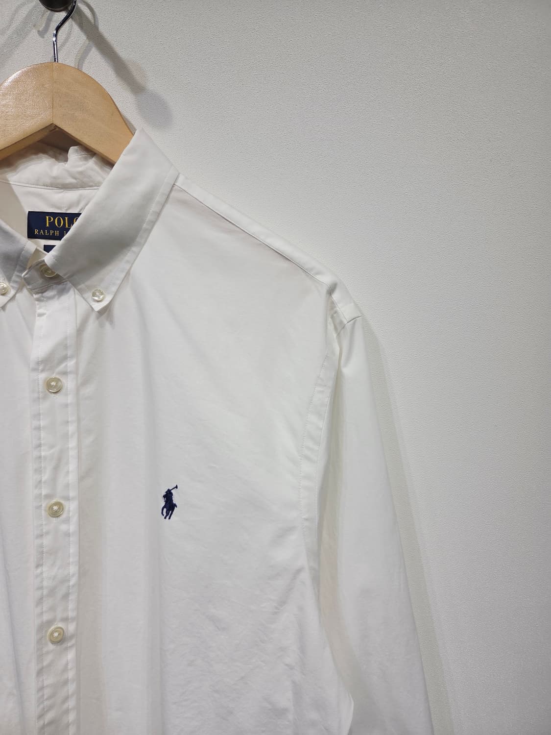 폴로랄프로렌. 남자 슬림핏 화이트 셔츠_L 상품이미지3