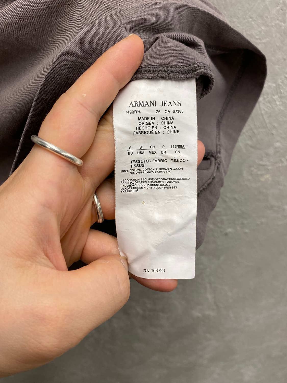 [S] Armani Jeans 아르마니 진스 브이넥 반팔 티셔츠 상품이미지9