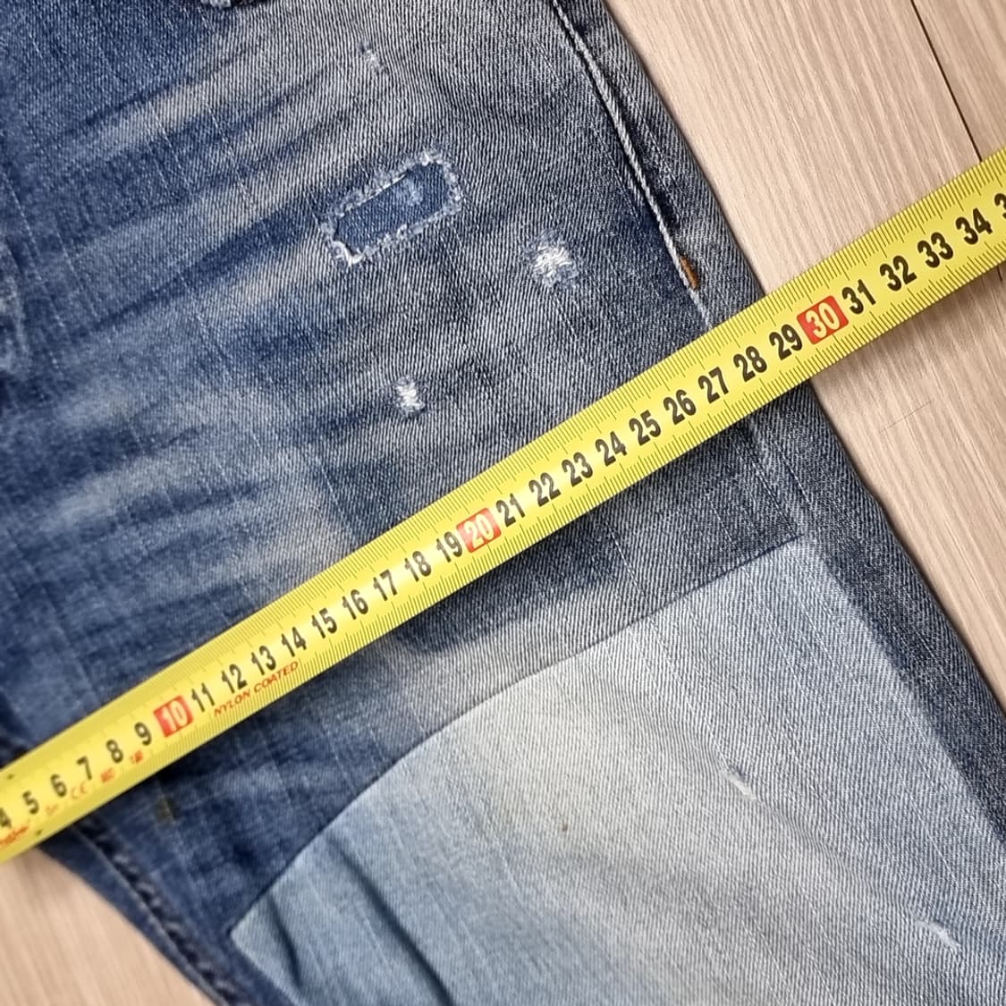 이태리제 돈더풀러 데미지 워싱 패치 청바지(30) 상품이미지7