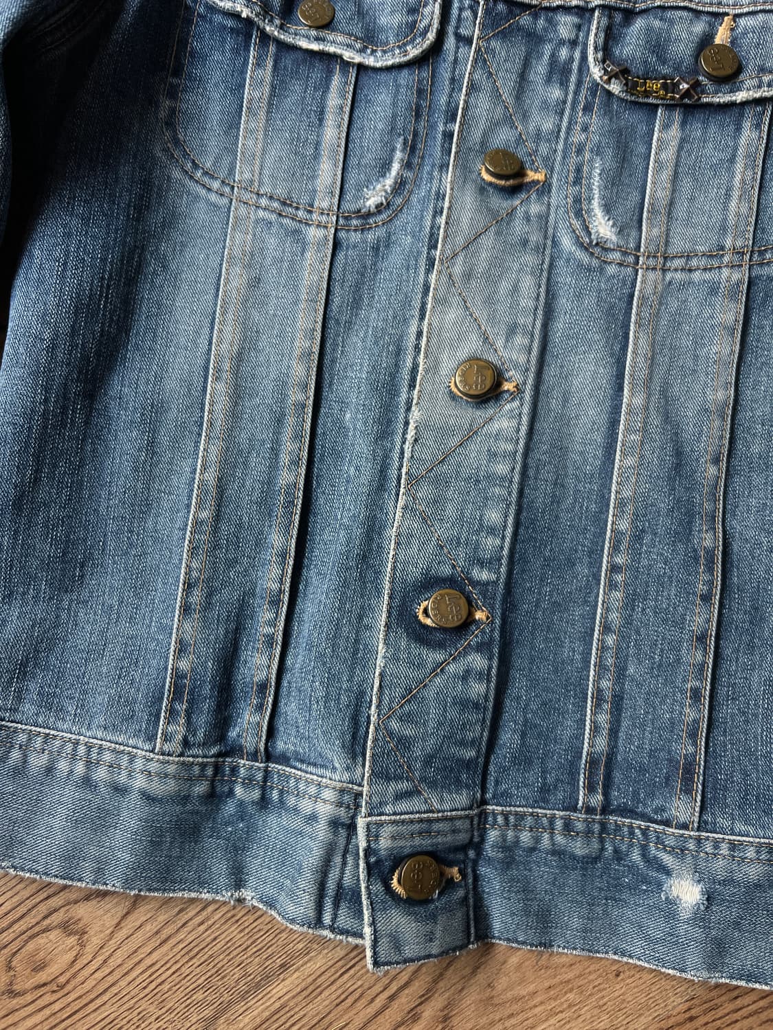 [S]Lee 재팬메이드 빈티지 데미지 트러커 자켓 상품이미지4