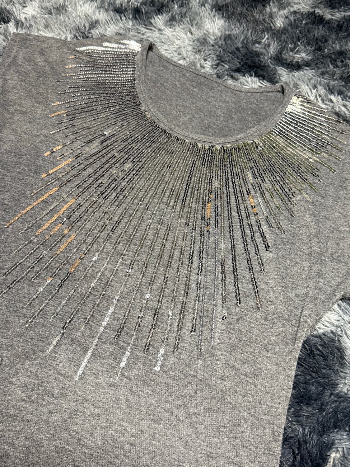 Vkei 스타일 시퀸 민소매 상품이미지3