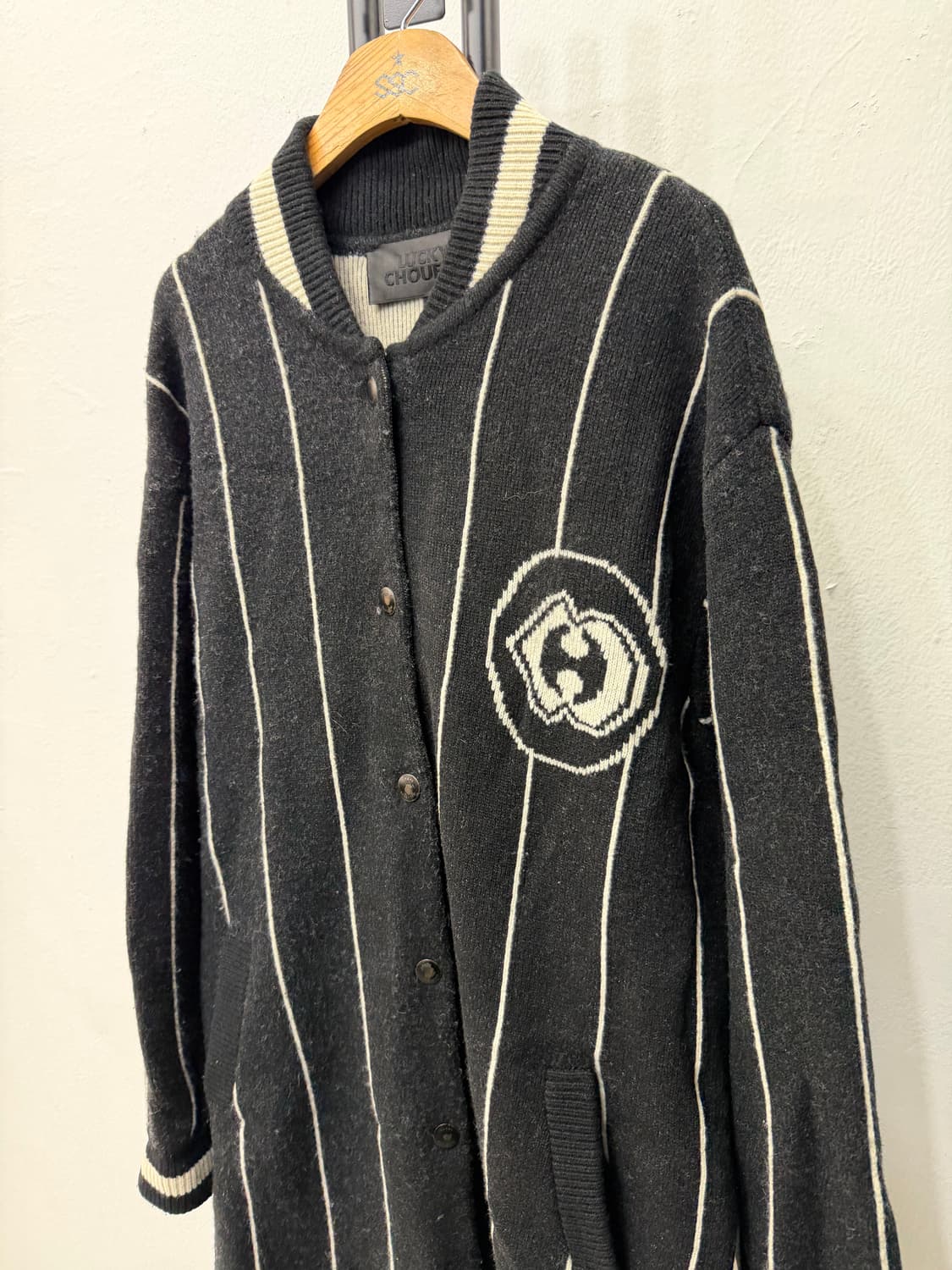 정품) 럭키슈에뜨 스트라이프 니트 자켓 F 상품이미지3