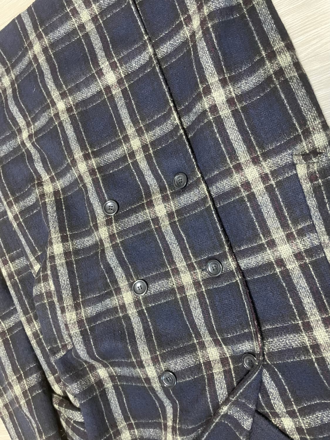 The clap 더 클랩 체크 더블코트 상품이미지4