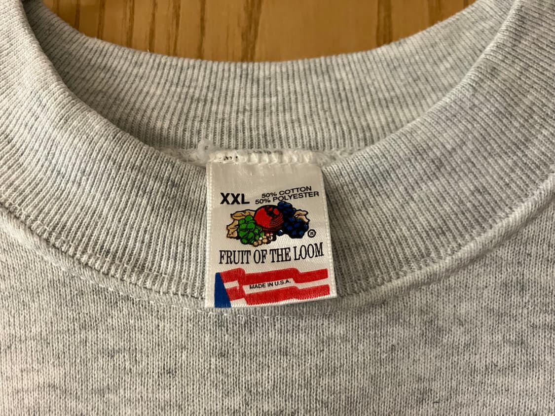 빈티지 USA 90s 프룻오브더룸 50/50 스웻셔츠 XXL 105 상품이미지3