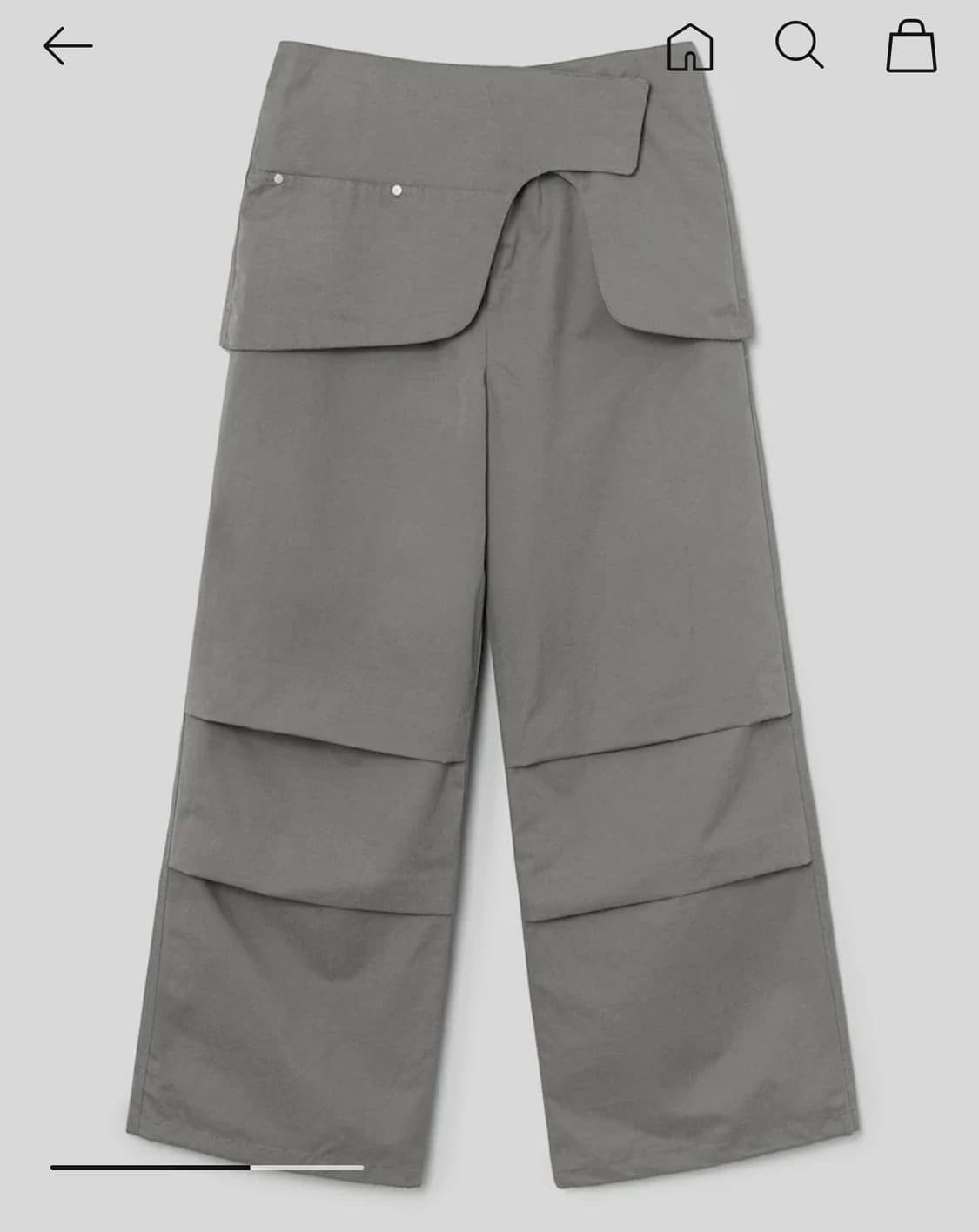 에잇세컨즈 코튼 변형 스커트 팬츠-그레이 상품이미지6