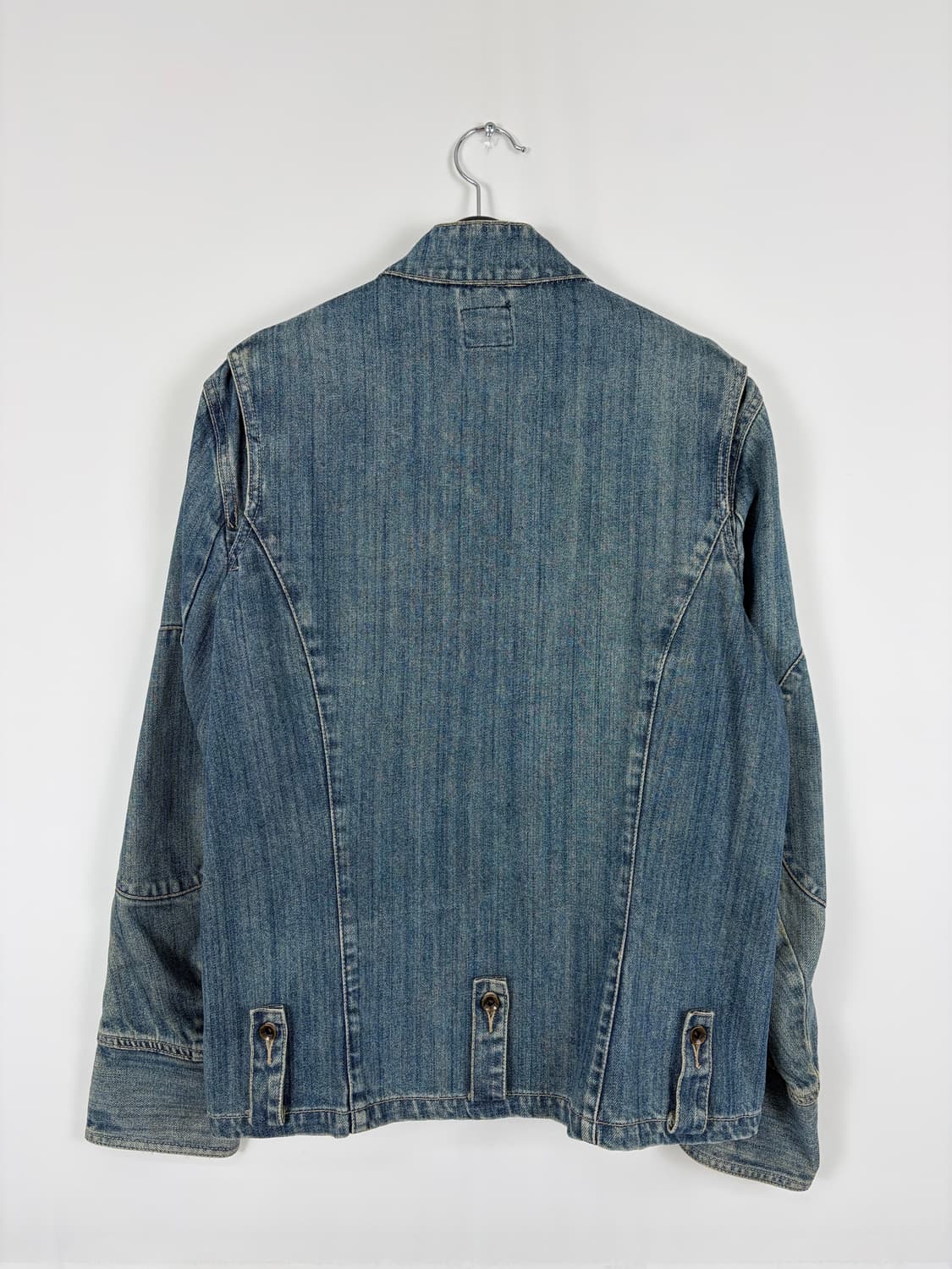 a133) 지스타 로우 워시드 데님 바이커 자켓 상품이미지6