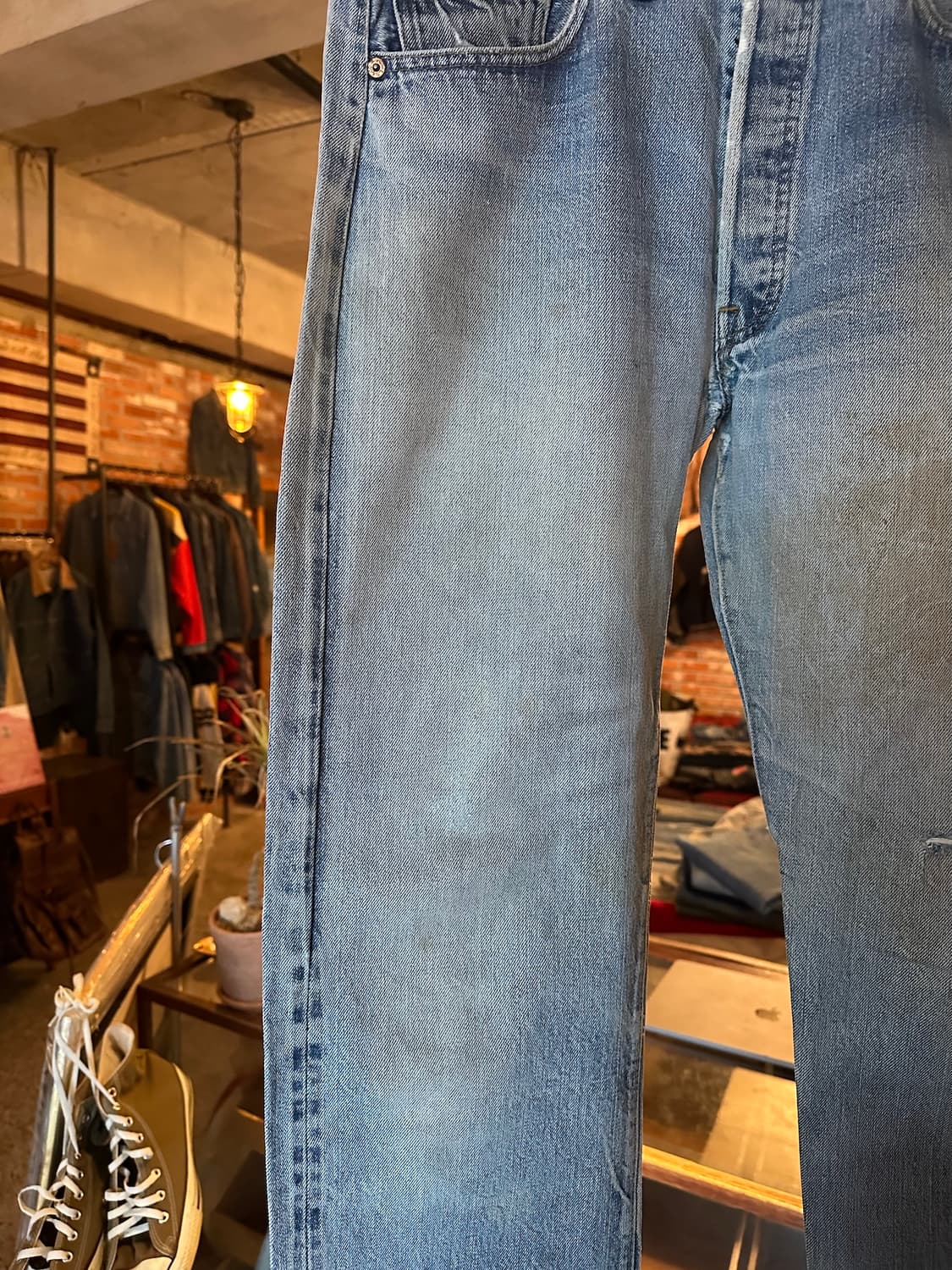 70s USA 빈티지 리바이스 501 66후기 셀비지 데님 팬츠 상품이미지5