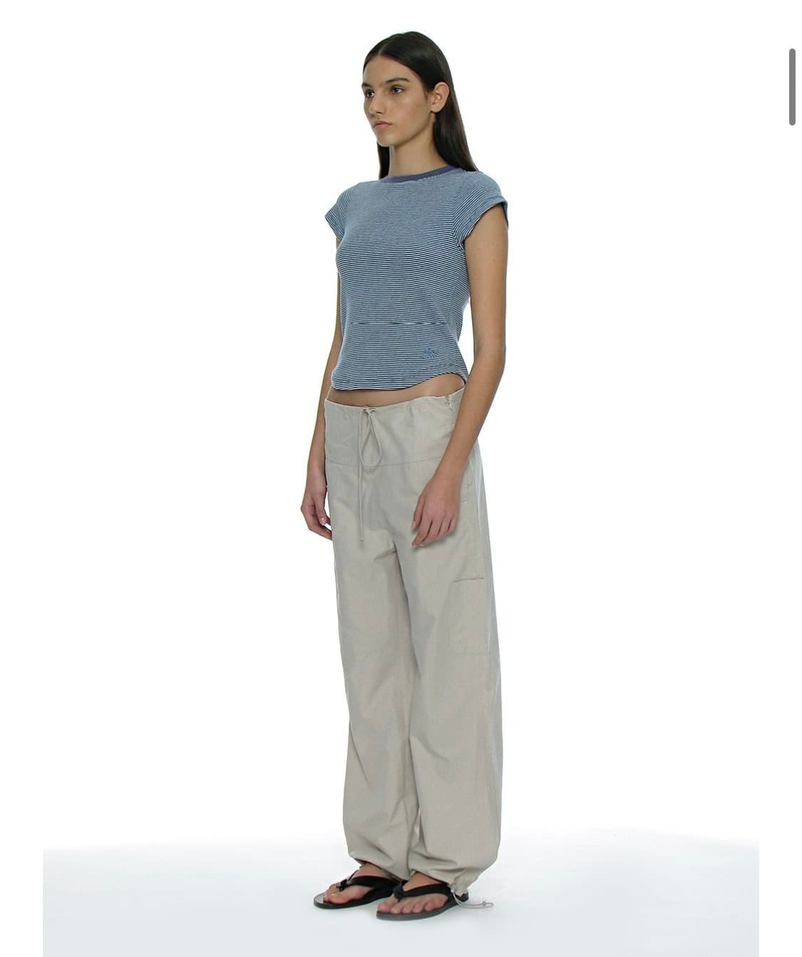 파르티멘토_라운딩 드로우스트링 팬츠_라이트 그레이 상품이미지2