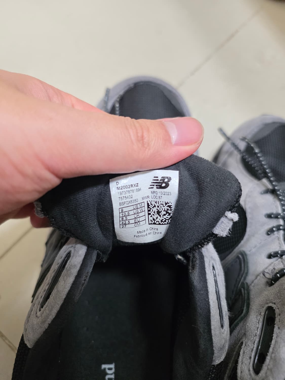 뉴발란스 x JJJ자운드 2002R 고어텍스 차콜 270 상품이미지4