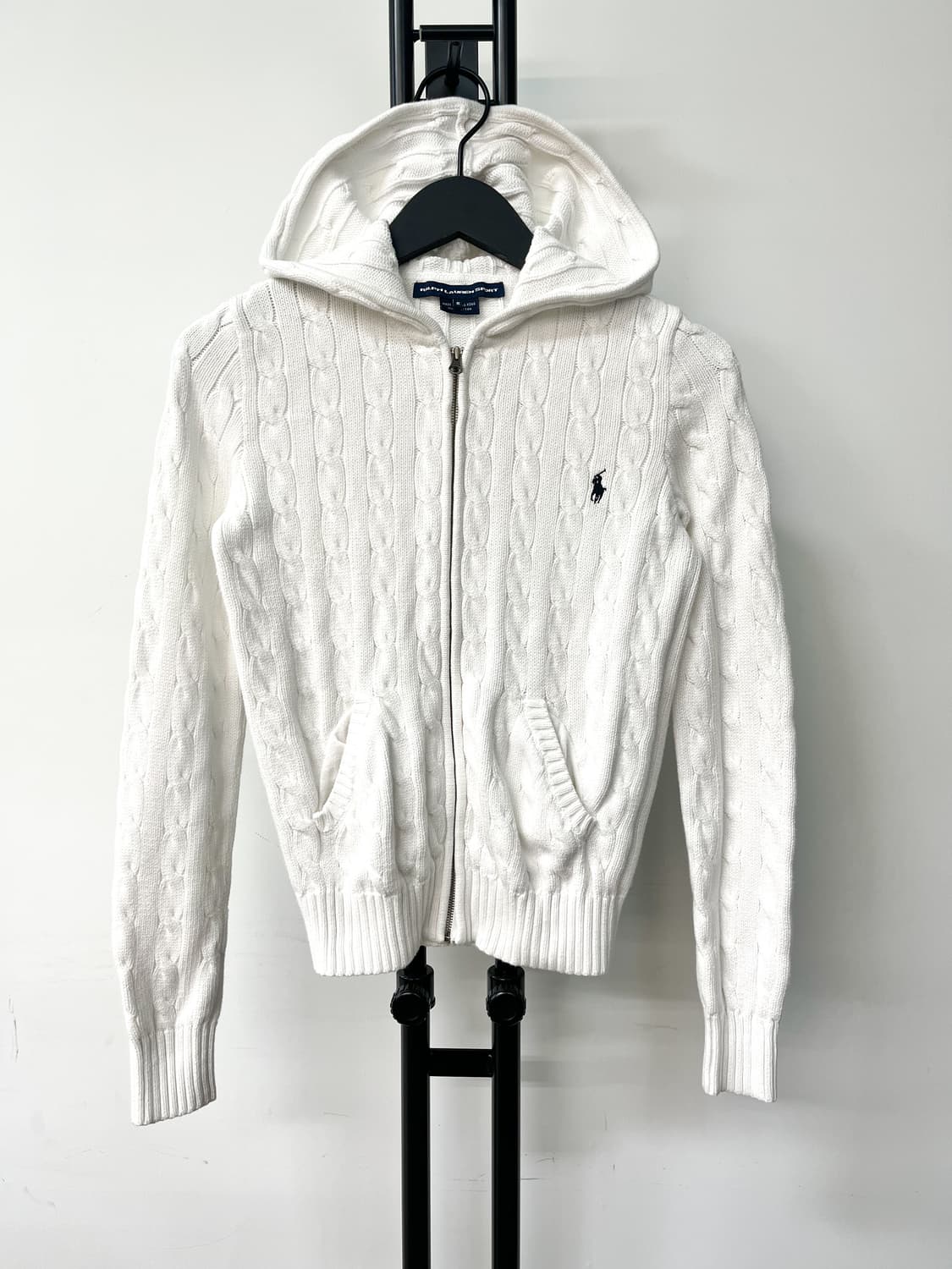 폴로 랄프 로렌 베이직 포니 케이블 후드집업 상품이미지1