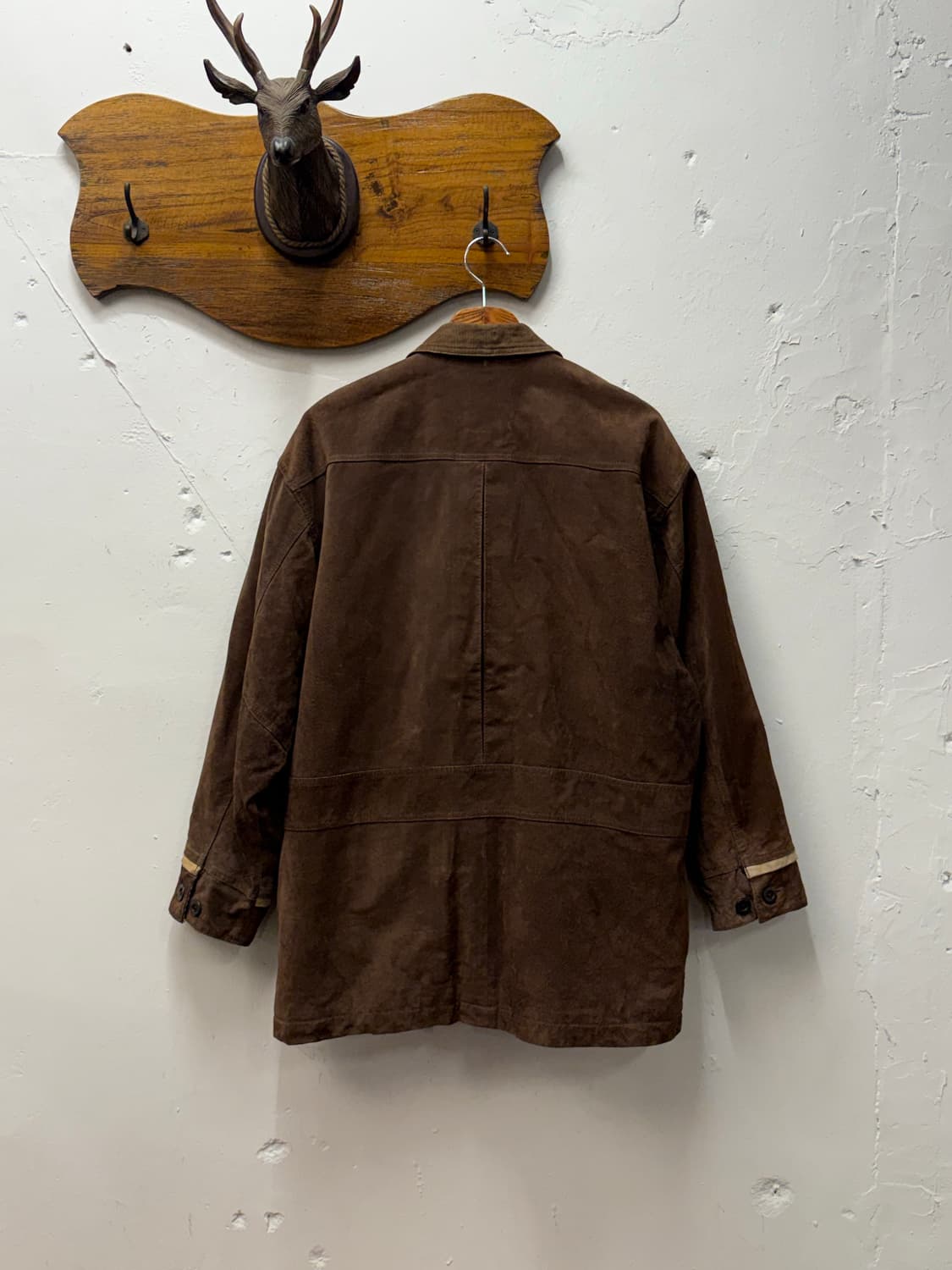 90s GELEONE Leather Hunting Jacket 상품이미지4