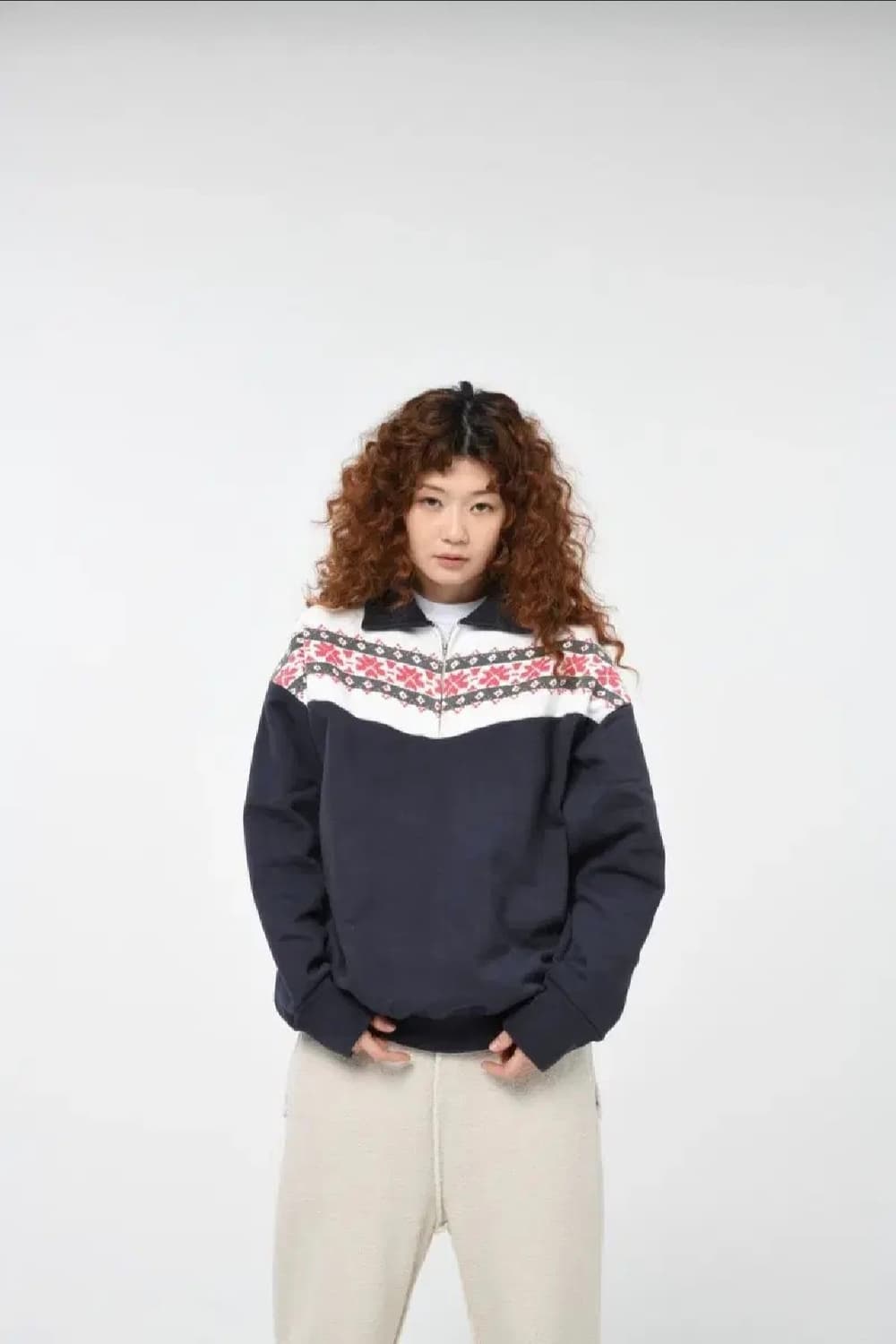 M) Bowwow 바우와우 스노우플레이크 맨투맨 상품이미지5