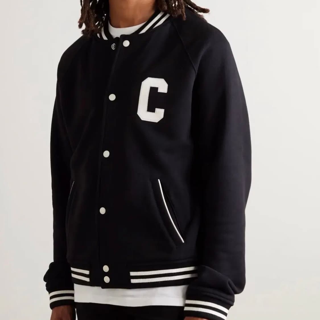 [S+급/S] 셀린느 테디 컬리지 바시티 봄버 자켓 블랙 상품이미지7