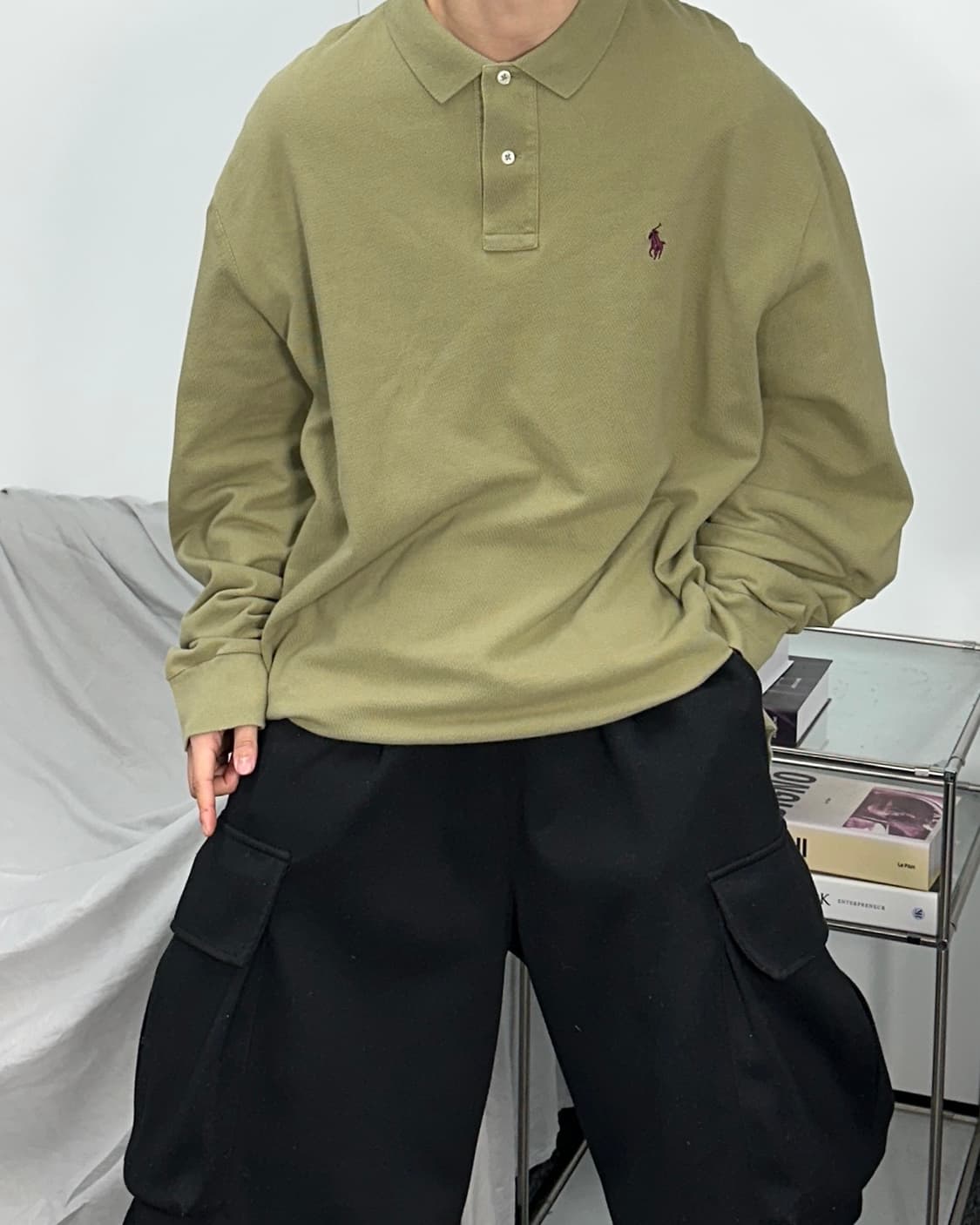 폴로 랄프로렌 카키 긴팔 pk 2XL 상품이미지2