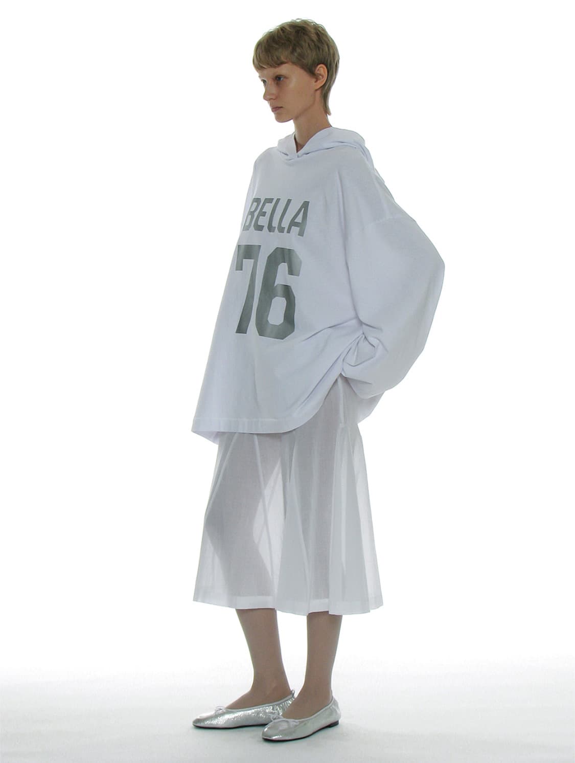 [PARTIMENTO] 파르티멘토 Bella 76 오버사이즈 후드 티셔츠 상품이미지2