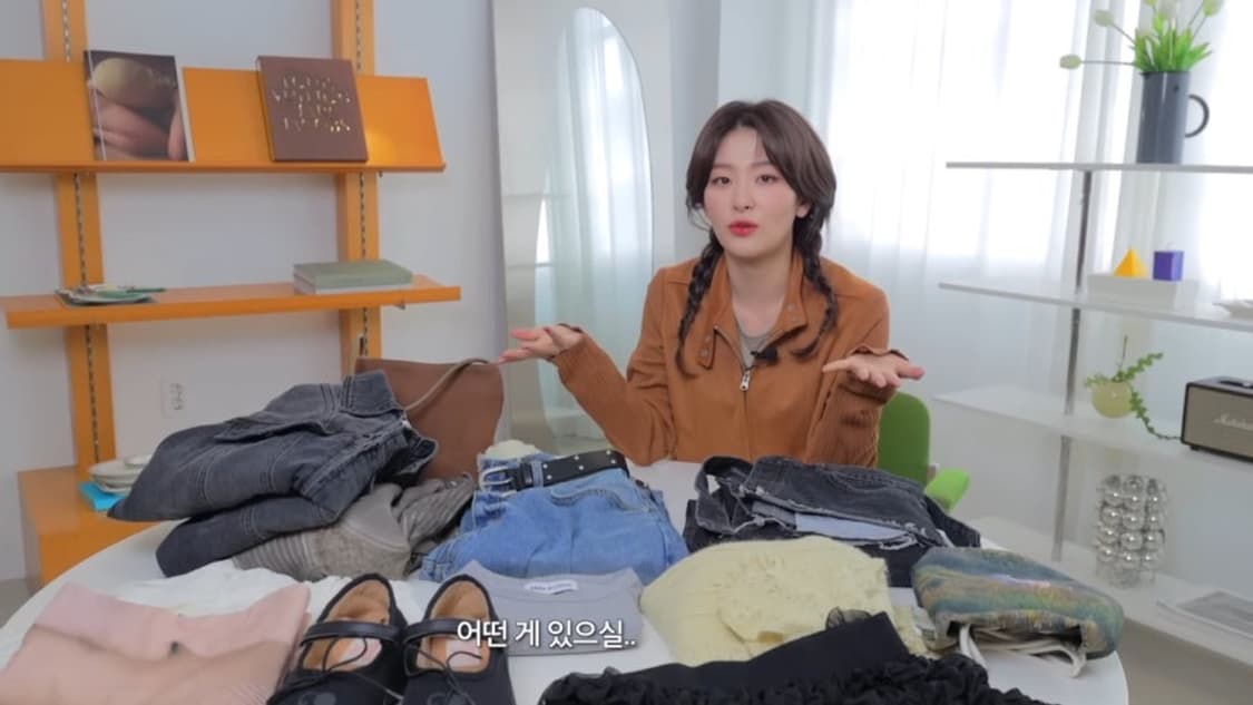 레드벨벳 슬기 착용 Gyeong 경 mixed leather 레이서 자켓 상품이미지1