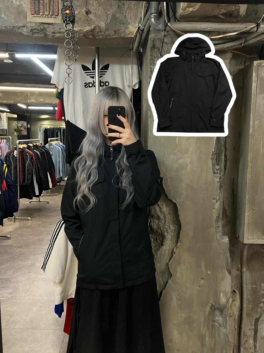 퓨마 후드 바람막이 블랙 M  #csz2607  상품이미지1