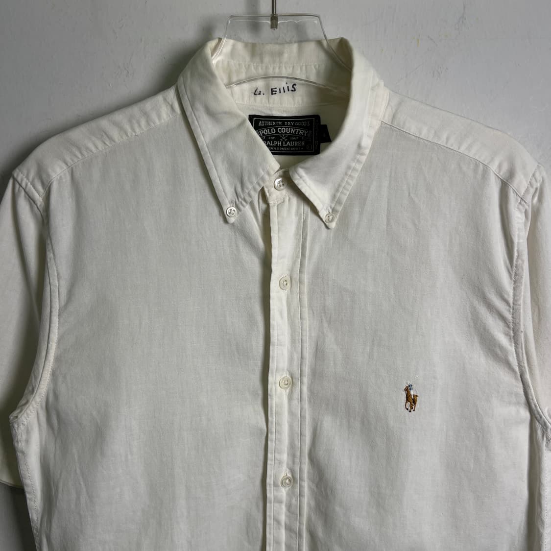 폴로 랄프로렌 컨트리 화이트 버튼다운 반팔 셔츠 L 상품이미지4