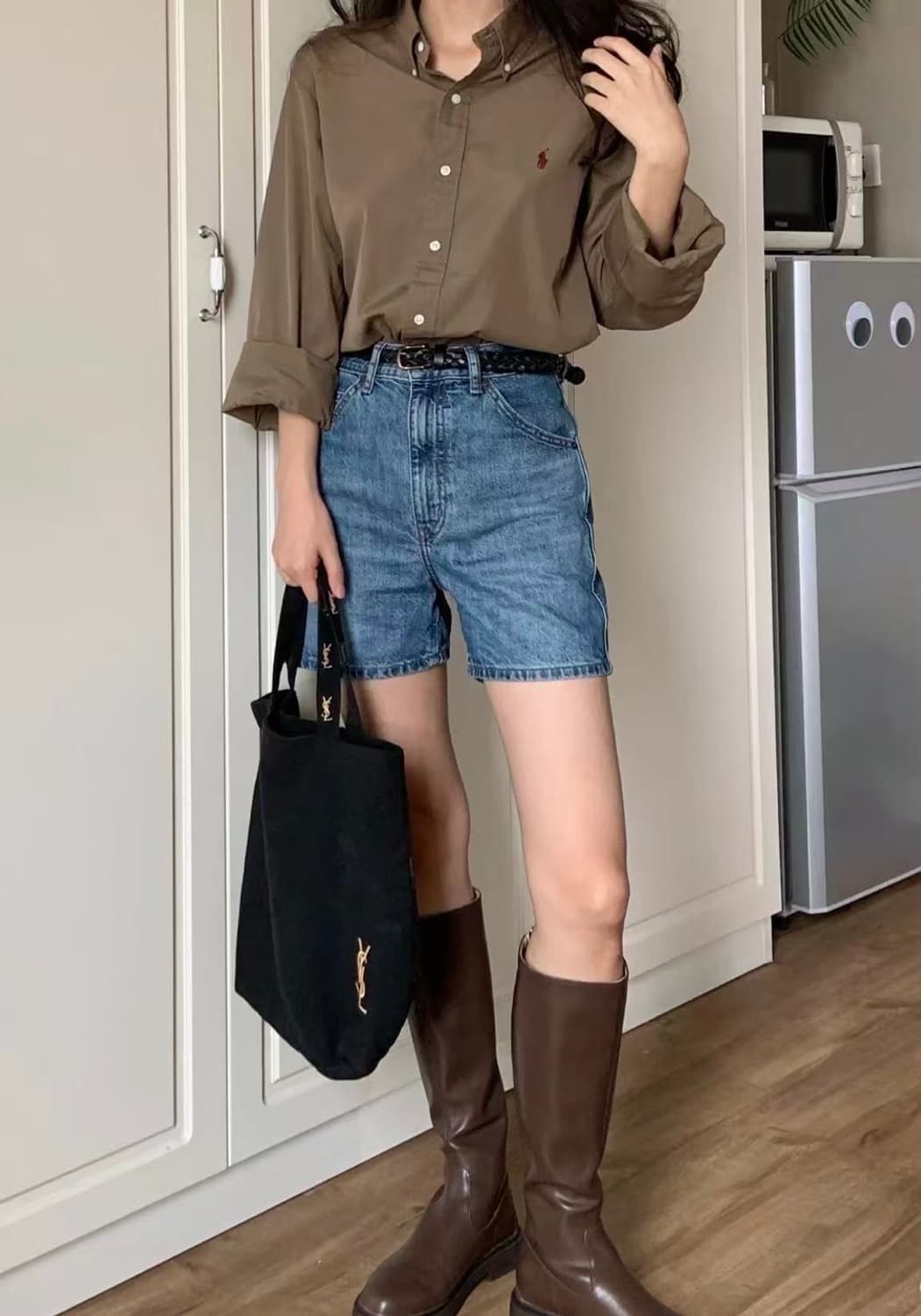 입생로랑 뷰티 캔버스 에코백 블랙 지퍼o 상품이미지2