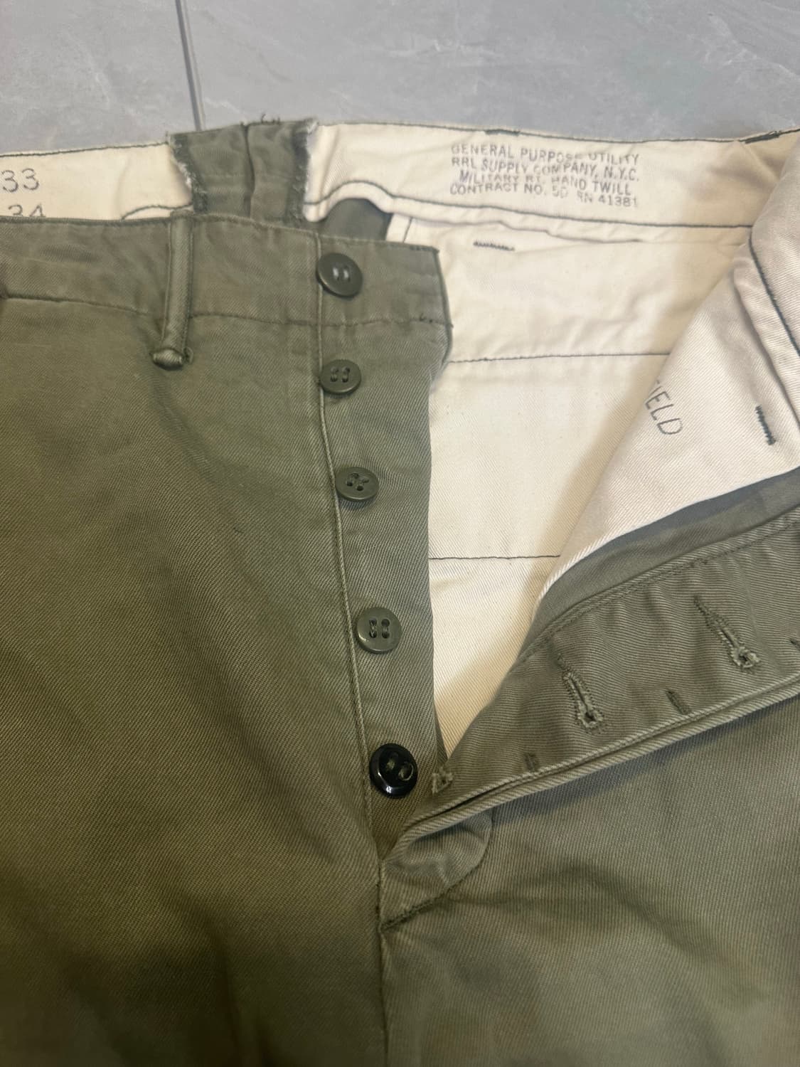 Rrl 더블알엘 카키 팬츠 33 상품이미지3