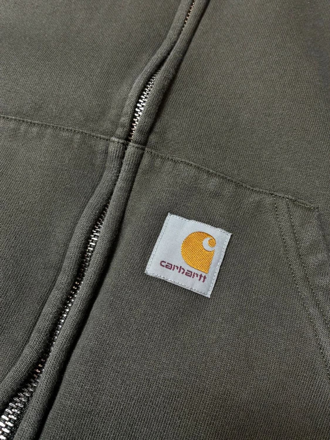 칼하트 WIP 카키 워싱 후드 집업 PN8259 상품이미지3