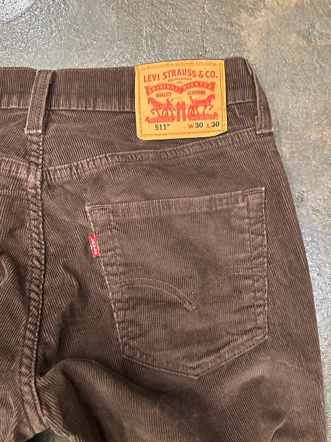 리바이스 514 코듀로이 브라운 팬츠 W30 L30 상품이미지4