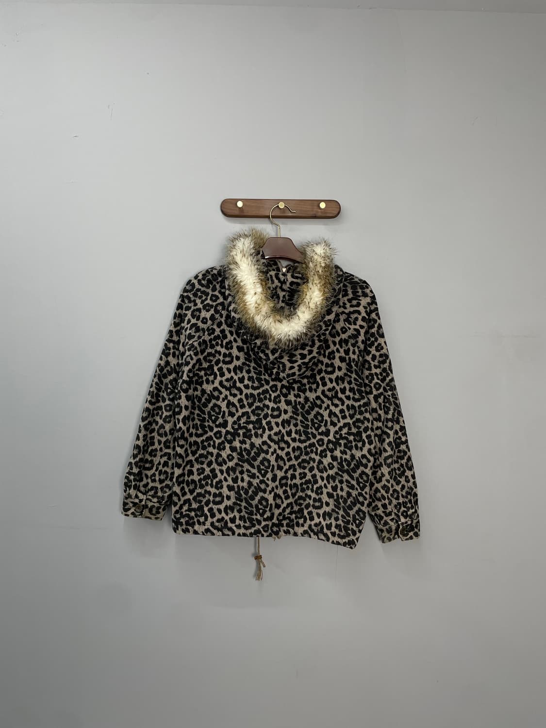 빈티지 레오파드 퍼 후드 자켓 H1196 상품이미지4