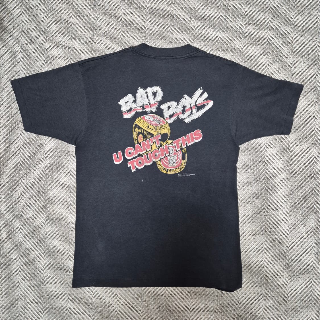 90s MC Hammer x 디트로이트 피스톤즈 싱글스티치 티셔츠 (L) 상품이미지7