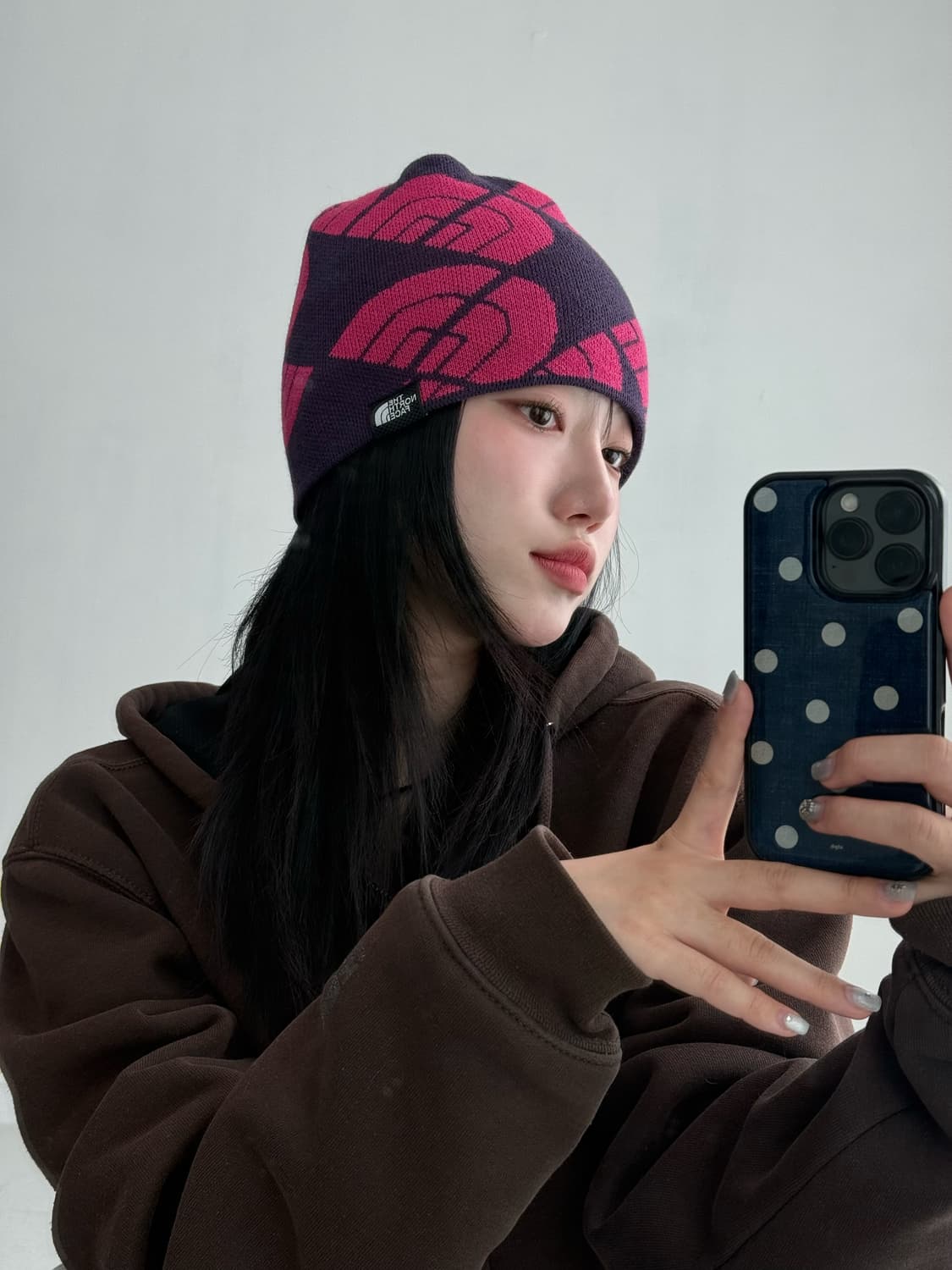 노스페이스 핑크보라 비니 상품이미지3