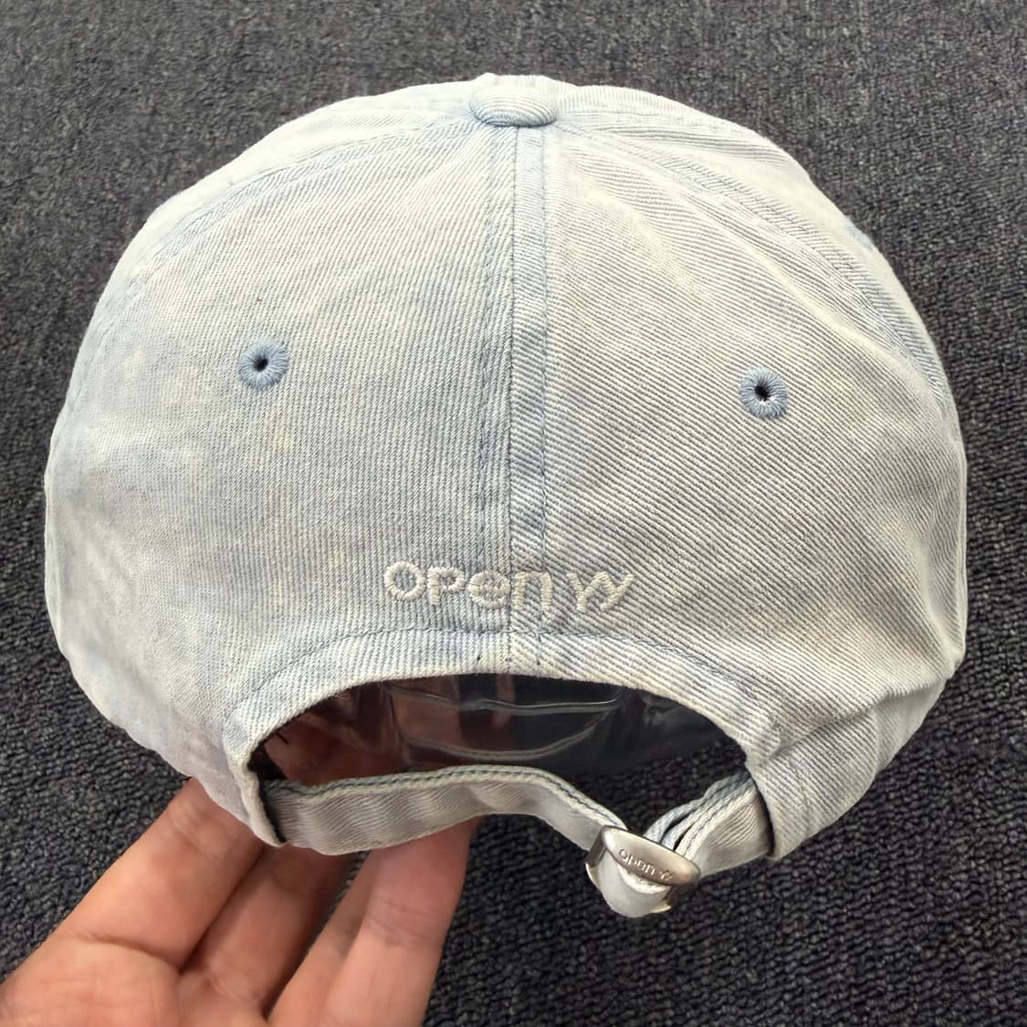 OPEN Yy 오픈와이와이 연청 데님 볼캡 상품이미지5