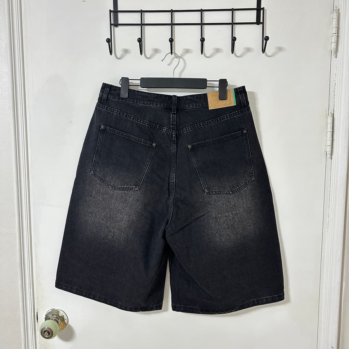 새상품 L MMLG 엠엠엘지 데님 버뮤다팬츠 블랙 상품이미지2