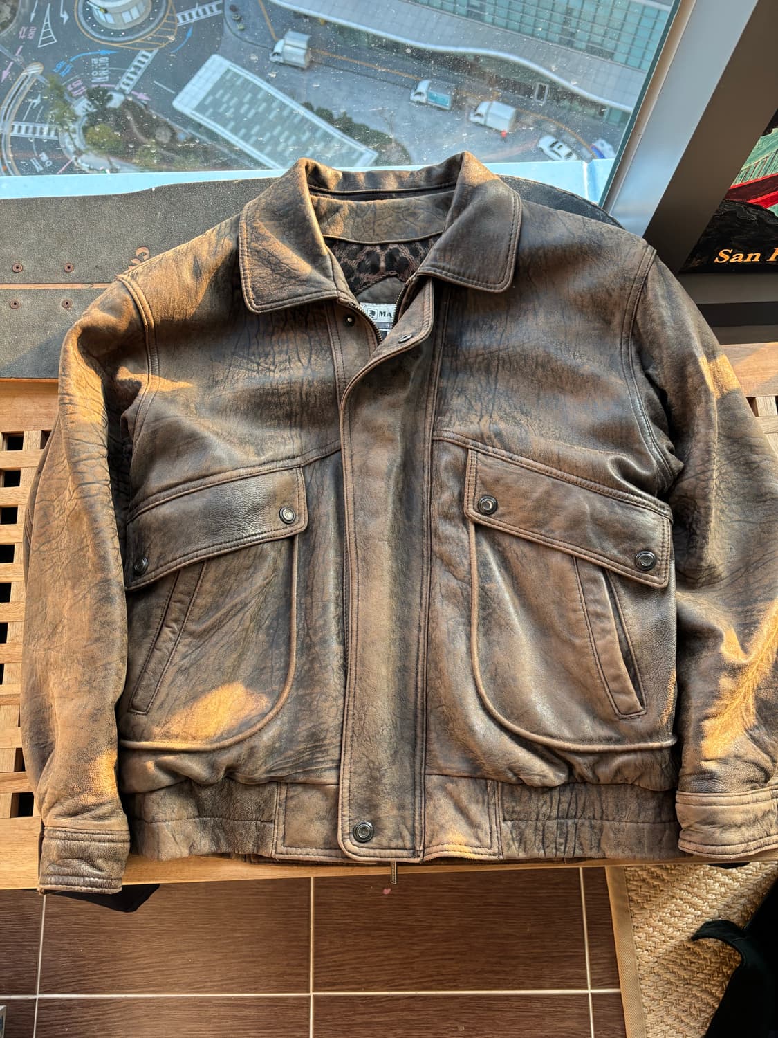 빈티지 램스킨 a-2 자켓 상품이미지1