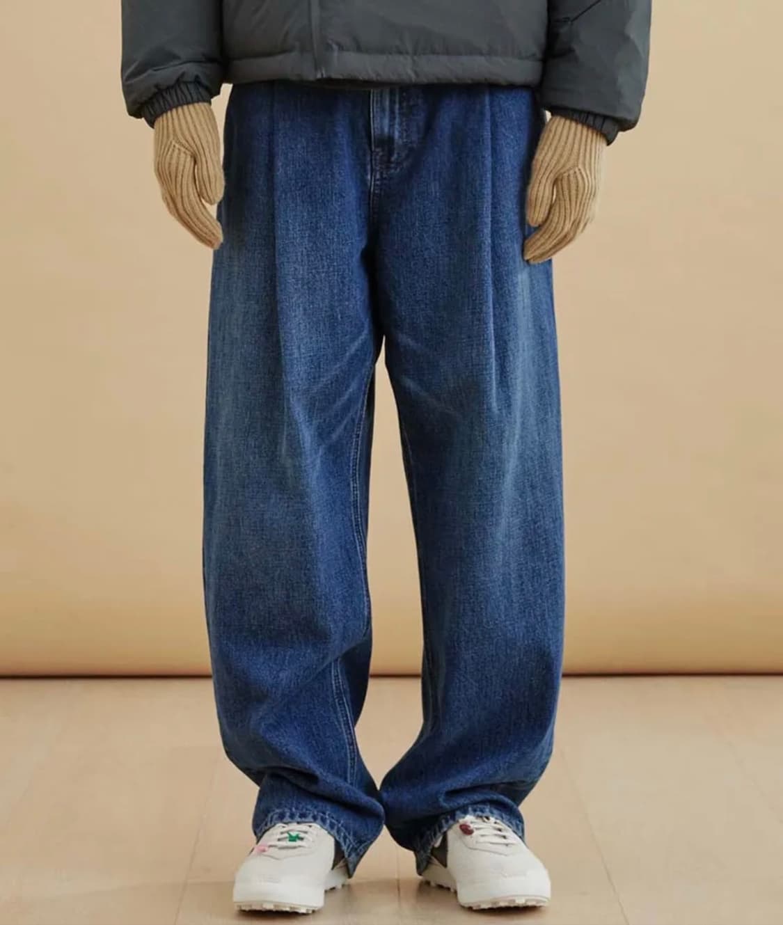 PLAC 원턱 와이드 P57 워싱 데님팬츠 상품이미지1