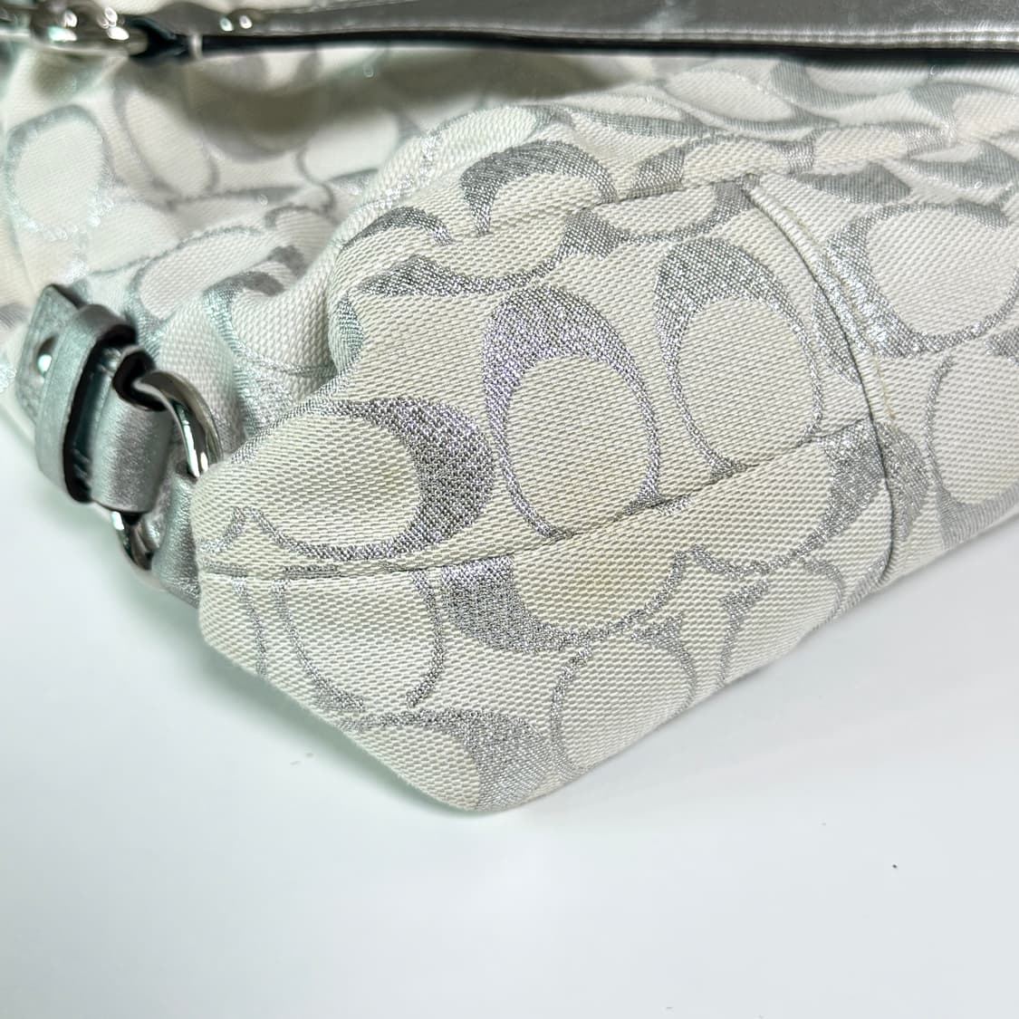 코치 Y2k 실버 펄 갸루 숄더(투웨이 상태굿) 상품이미지5