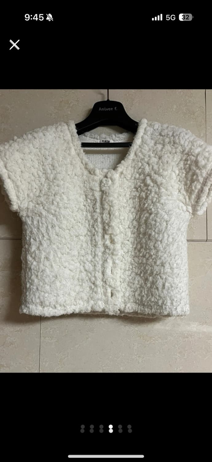 스노우 뽀글이 반팔가디건 상품이미지4