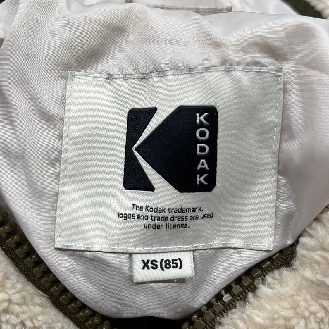 [정품/xs,85] 코닥 후리스 집업 아이보리 b8 상품이미지6