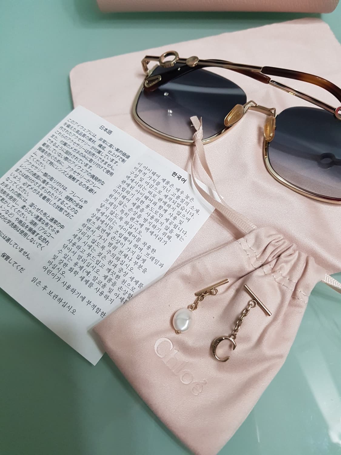 새상품 풀구성)끌로에 24SS참장식 선글라스 상품이미지6