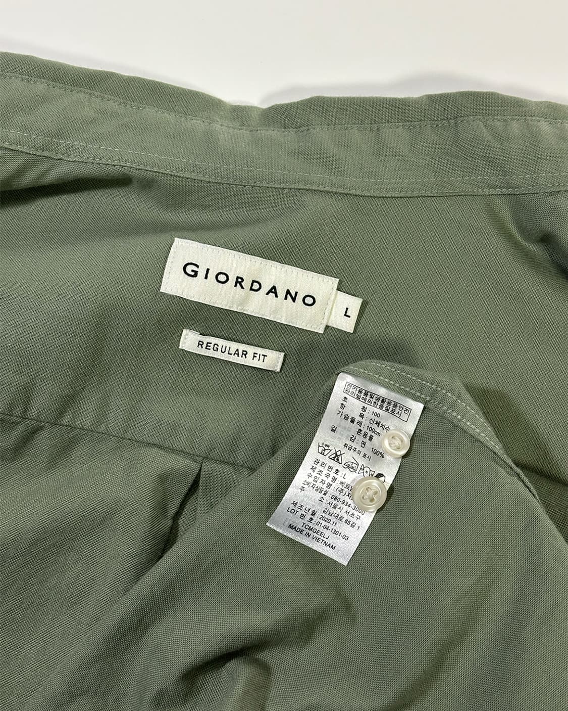 지오다노 셔츠 카키 상품이미지3