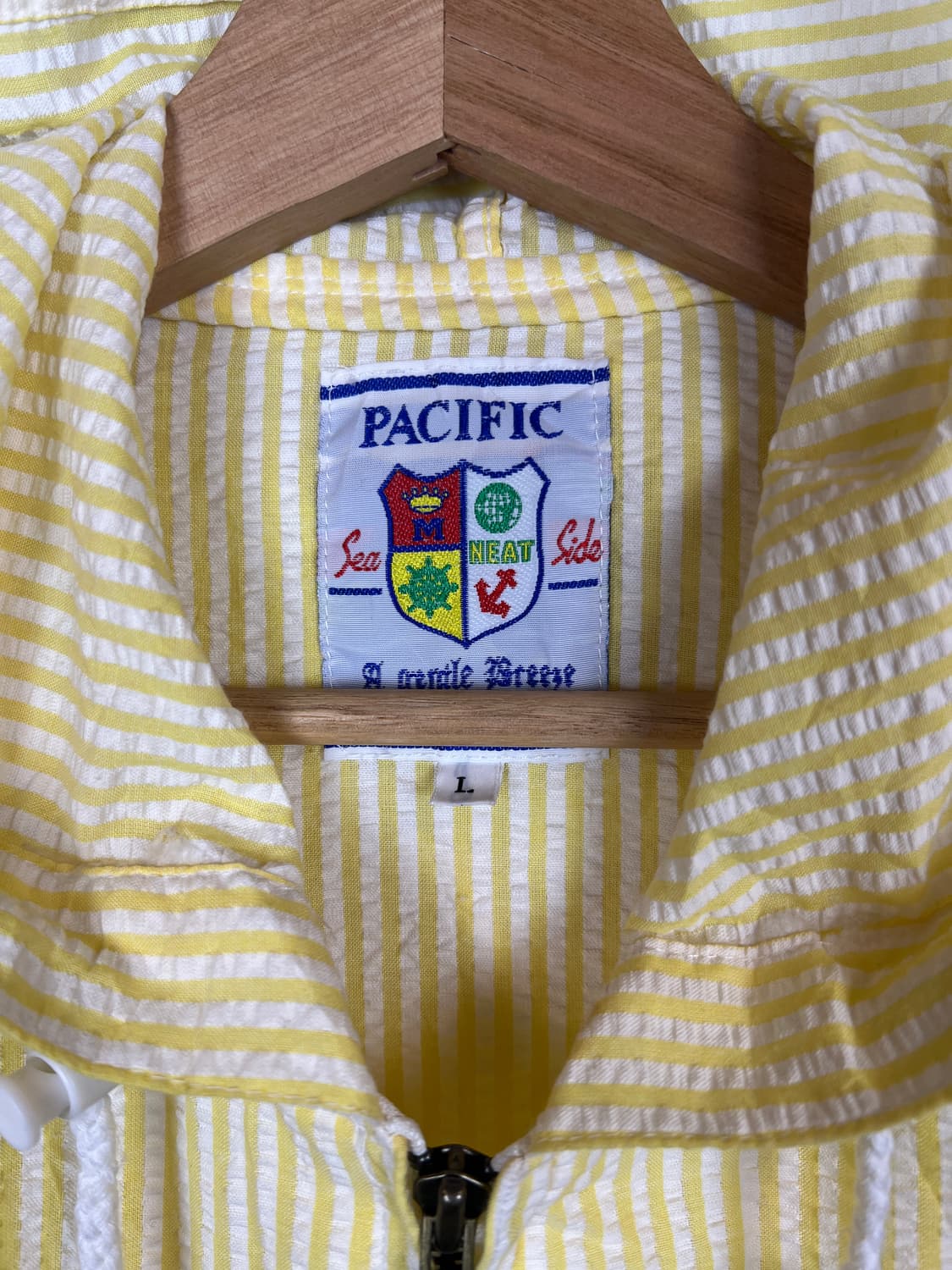 PACIFIC 여성 스트라이프 후드 점퍼 L 상품이미지3