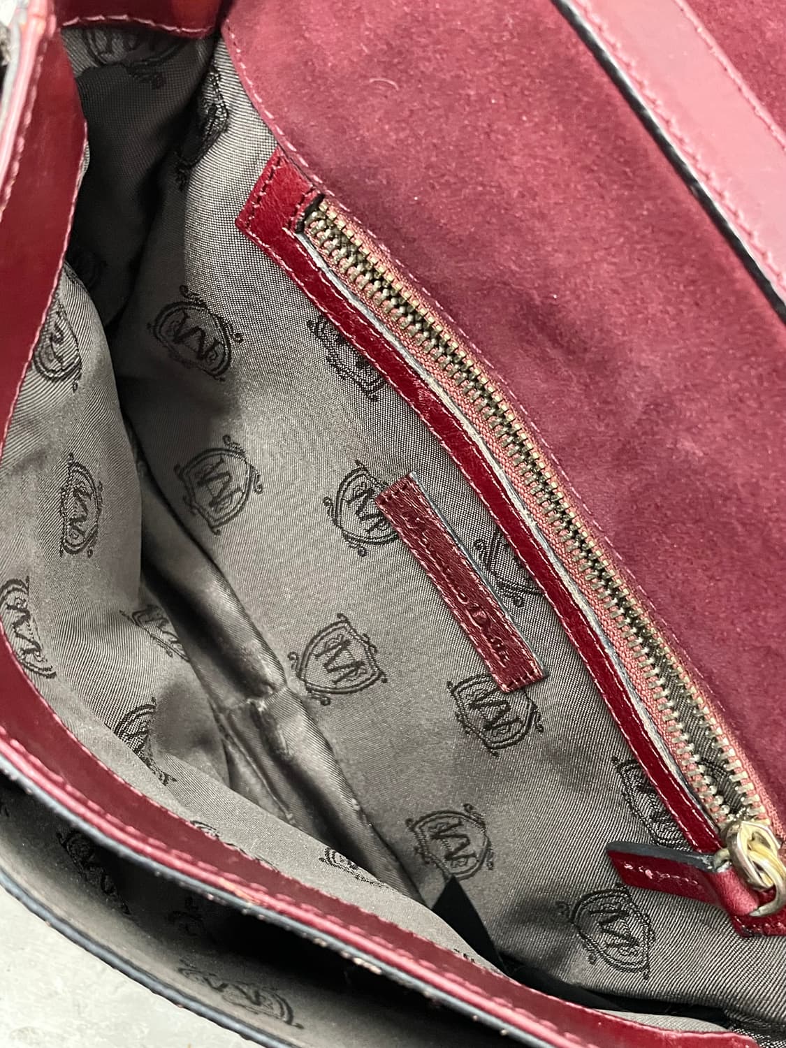 마시모두띠 버건디 리얼레더 사첼백  상품이미지7